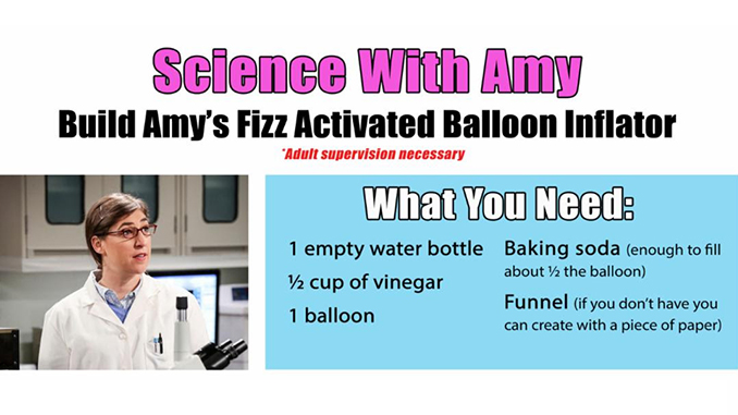 Science with Amy - Build a Fizz Activated Balloon Inflator