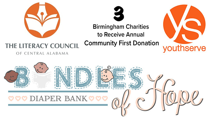 3 Birmingham Charities to Receive Annual Community First Donation