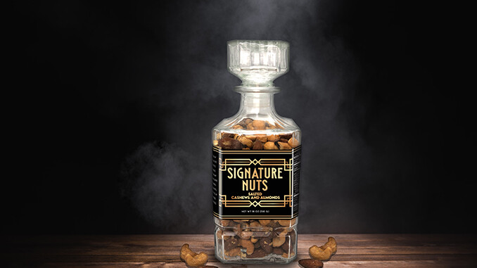 Sugar Plum Whiskey Flavored Nuts Glass Decanter Gift Set