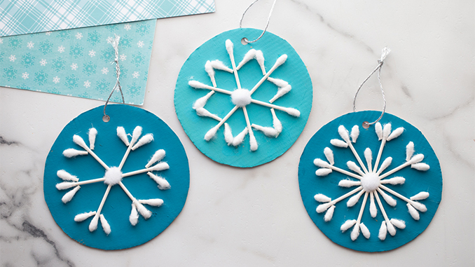 DIY Q-Tip Snowflake Craft