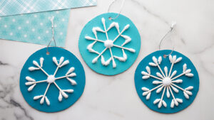 DIY Q-Tip Snowflake Craft|||||||