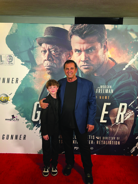 Grant Feely with Director Dimitri Logothetis at Gunner movie premiere