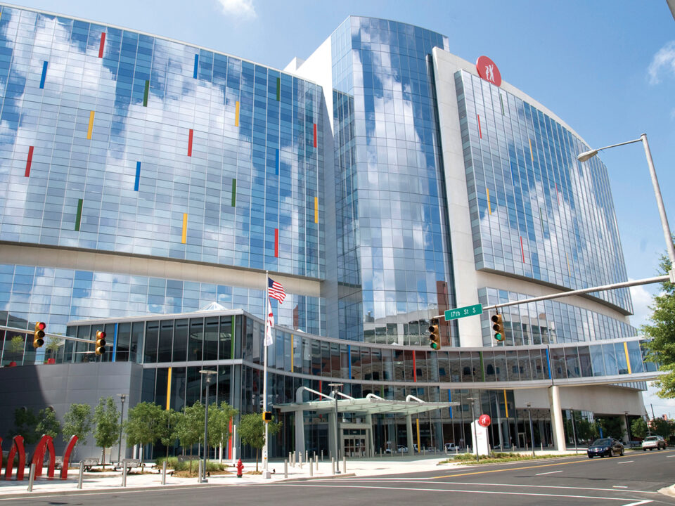Daytime shot of the Russell building; Photo by Children's of AL.