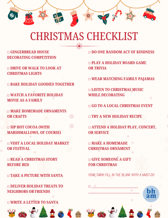 Christmas checklist