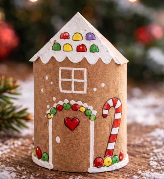 Paper Tube Gingerbread Town