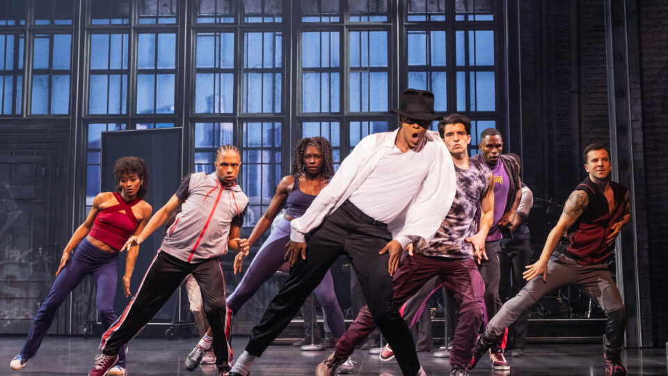 Jordan Markus as MJ and the First National Tour Cast of MJ. (Photo by Matthew Murphy), MJ the Musical